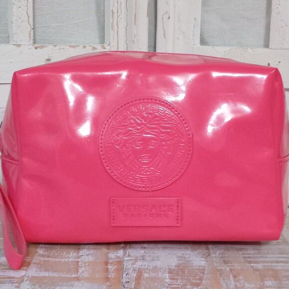 Versace Handbags - Versace Pink Patent Make Up Toiletries Case Travel Beach Resort Clutch Wristlet